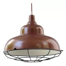 Lustre Pendente Industrial Retro Com 33cm De Diâmetro