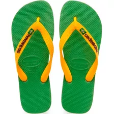 Sandalias Havaianas Brasil Logo Verde Bambu 28/29