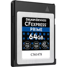 Delkin Devices 64gb Prime Cfexpress Memory Card