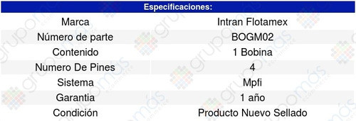 Bobina Ignicin Comercial Chassis 4.3l V6 1992 Intran Foto 3