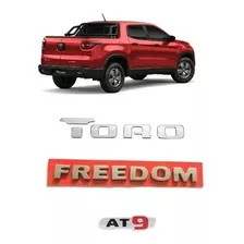 Kit Emblemas Letreiro Fiat Toro Freedom At9 2016 A 2020