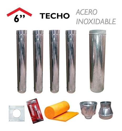 Kit de  Techo 6" acero inoxidable - Imagen 2