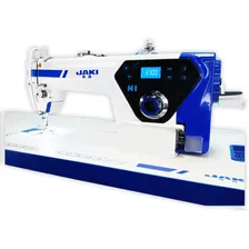 Máquina De Coser Industrial Recta Jaki H1-q Blanca Y Azul 220v