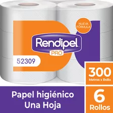 Papel Higiénico Rollo 6 Un X 300 Mts Rendipel Pro