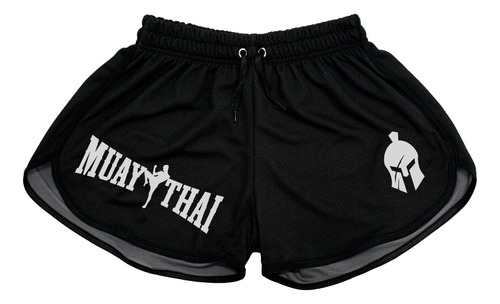 Short Muay Thai Boxe Kickboxing Dry Fit Titanio Unisex