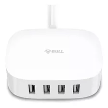 Estacion De Carga Usb Bull Desktop Con 4 Puertos Adaptador 