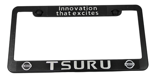 Porta Placas Tsuru Letras Cromo Cubre Pijas Nissan Kit Auto Foto 4
