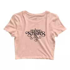 Cropped Dire Straits Banda De Rock Clássico Blusa Feminina