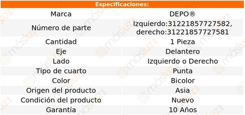 Cuarto Punta Izq O Der Bicolor Mercedes-benz C230 97/00 Depo Foto 4