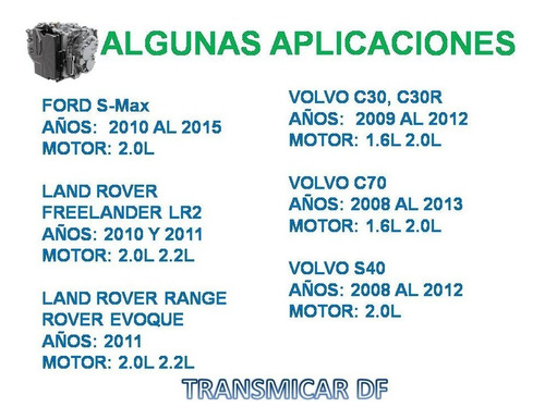 Filtro 6dct450 Dodge Avenger Journey Ford Mondeo Focus Volvo Foto 4