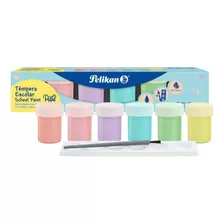 Tempera Escolar Pastel Pelikan X 6 Uds