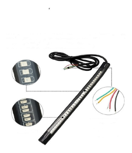 Stop Tira 48 Led Universal Motocicleta Bober Cafe Deportiva Foto 3