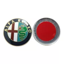 Emblema Adesivo Alfa Romeo 74mm Aluminio Capô Porta Mala