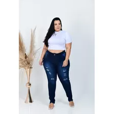 Calça Jeans Com Cinta Modeladora Embutida - Tamanhos 40 - 56