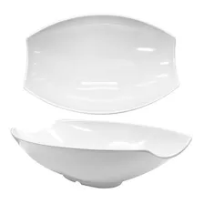 Travessa Oval 41x27cm Melamina Bestfer 3l Branca Saladeira Cor Branco