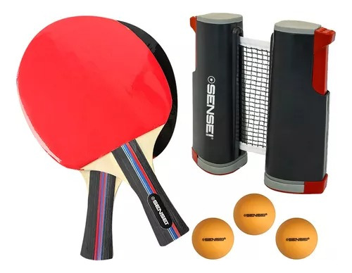 Ping Pong Tênis De Mesa Kit 2 Raquetes Rede Retrátil 3 Bolas