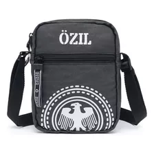 Shoulder Bag Bolsa Lateral Tira Colo Pochete Necessaire Cor Preto Desenho Do Tecido Com Logo