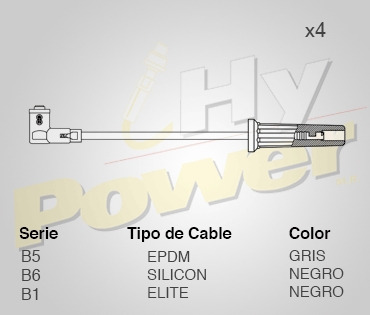 Jgo Cables Buja Silicon Para Peugeot 605 2.0l 4cil 1995 Foto 2