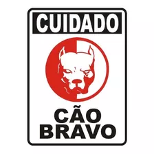 Placa Cuidado Cão Bravo