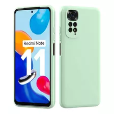 Carcasa Silicona Slim Para Xiaomi Redmi Note 11 / Note 11s Verde Menta 1 Un Ct