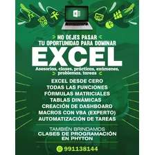 Clases Particulares De Excel, Asesoría . Trato Directo.