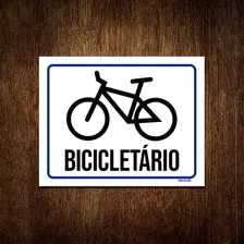 Placa Sinalização Condomínio Bicicletário 36x46