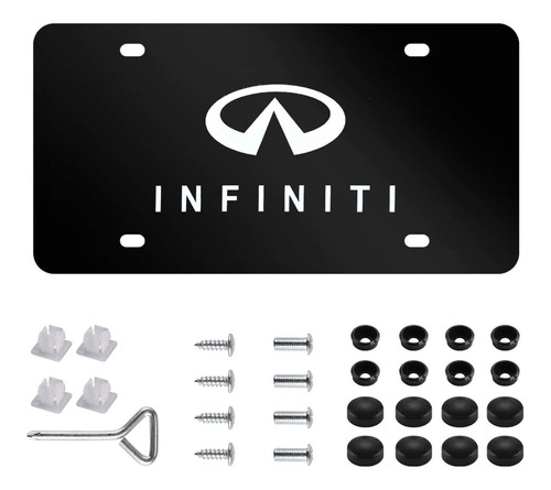 Foto de Logo Infiniti Acero 3 Matrcula D Inoxidable Con Tapon...