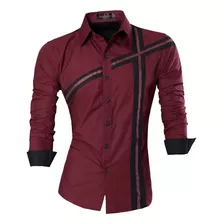 Camisa Para Hombre Manga Larga Exclusiva Dobler Vinotinto