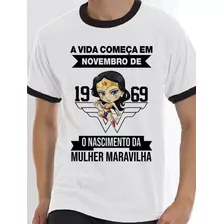 Camiseta Aniversario Nascimento Da Mulher Maravilha I0280