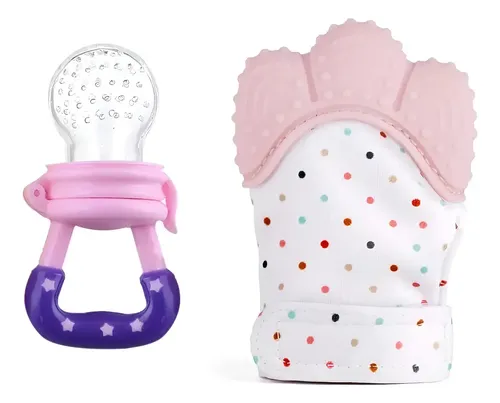 Kit 1 Luva Mordedora  + 1 Chupeta Alimentadora Introduçao