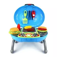 Parrilla Barbecue Set Con Accesorios Luz Y Sonido Comiditas 