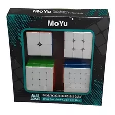 Kit Cubo Magico 2x2x2/3x3x3/4x4x4/5x5x5 Moyu