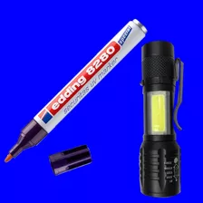 Marcador Eddign 8280 Invisible +lampara Ultravioleta Luz Led