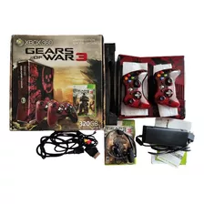 Xbox 360 Slim Edicion Gears Of War 3 320gb Full + 2 Controls