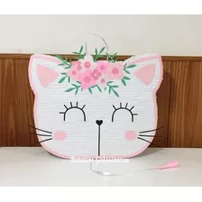 Piñata De Cumpleaños Y Fiestas Gatito Blanco 2