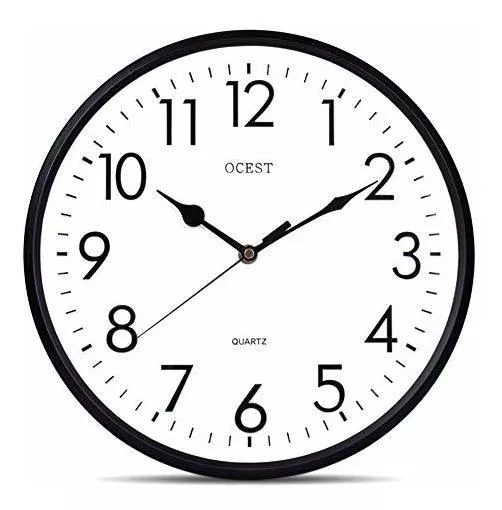Ocest Reloj De Pared Decorativo De Cuarzo Silencioso De 13 