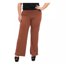 Pantalon Palazzo Fiesta Jersey Mujer Talles Grandes Elastico