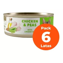 Alimento Para Gato Adulto Pollo Arvejas Amity - Pack 6 Latas