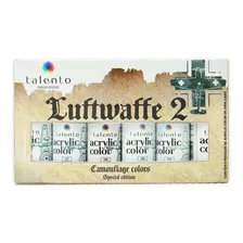 Tinta Acrílica 30ml Talento Luftwaffe 2 P/ Modelismo 6 Cores