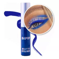 Delineador Liquido Mate Colores Para Ojos Con Pincel Dapop Color 06 - Azul