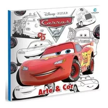 Livro Grande Para Colorir Carros Disney Pixar Infantil