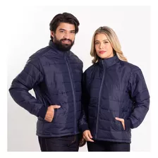 Jaqueta Puffer Nylon Bobojaco Premium Forrada Azul Marinho