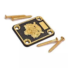 1pc Liga De Zinco Quadrado Guitarra Pescoço Reforço Placa N