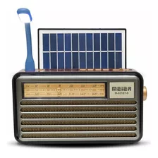 Radio Vintage Panel Solar Camping Bluetooth Am Fm Cargador