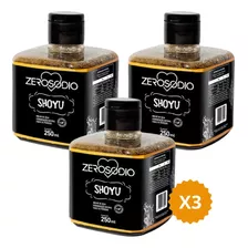 Kit 3x Molho Shoyu Zero Sódio Frasco 250ml