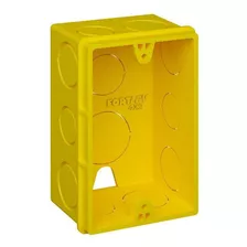 Caixa De Luz Retangular Fortlev Reforçada Cor Amarelo