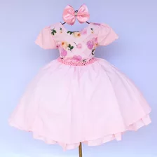 Vestido Infantil Luxo Aniversario Princesa Jardim Encantado