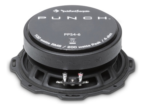 Par De Medios Punch Pro Rockford Fosgate Pps4-6  Midrange Foto 5