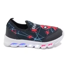 Zapatillas Spiderman Hombre Araña Con Luz Led 23-34 Children