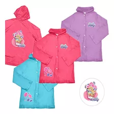 Capa De Chuva Infantil C/ Touca M G Gg Rosa Roxo Azul Menina